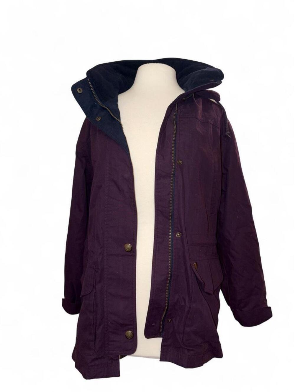 Vintage Jacket Plaid Lined Y2K Pacific Trail Purple Parka with Bonus Enamel Pin